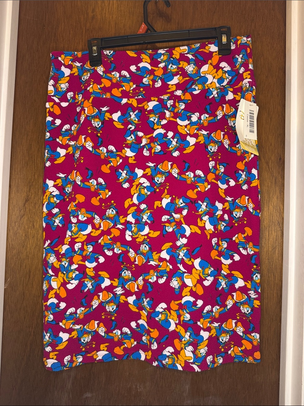 LuLaRoe Bright Magenta Floral-Print Pencil Skirt